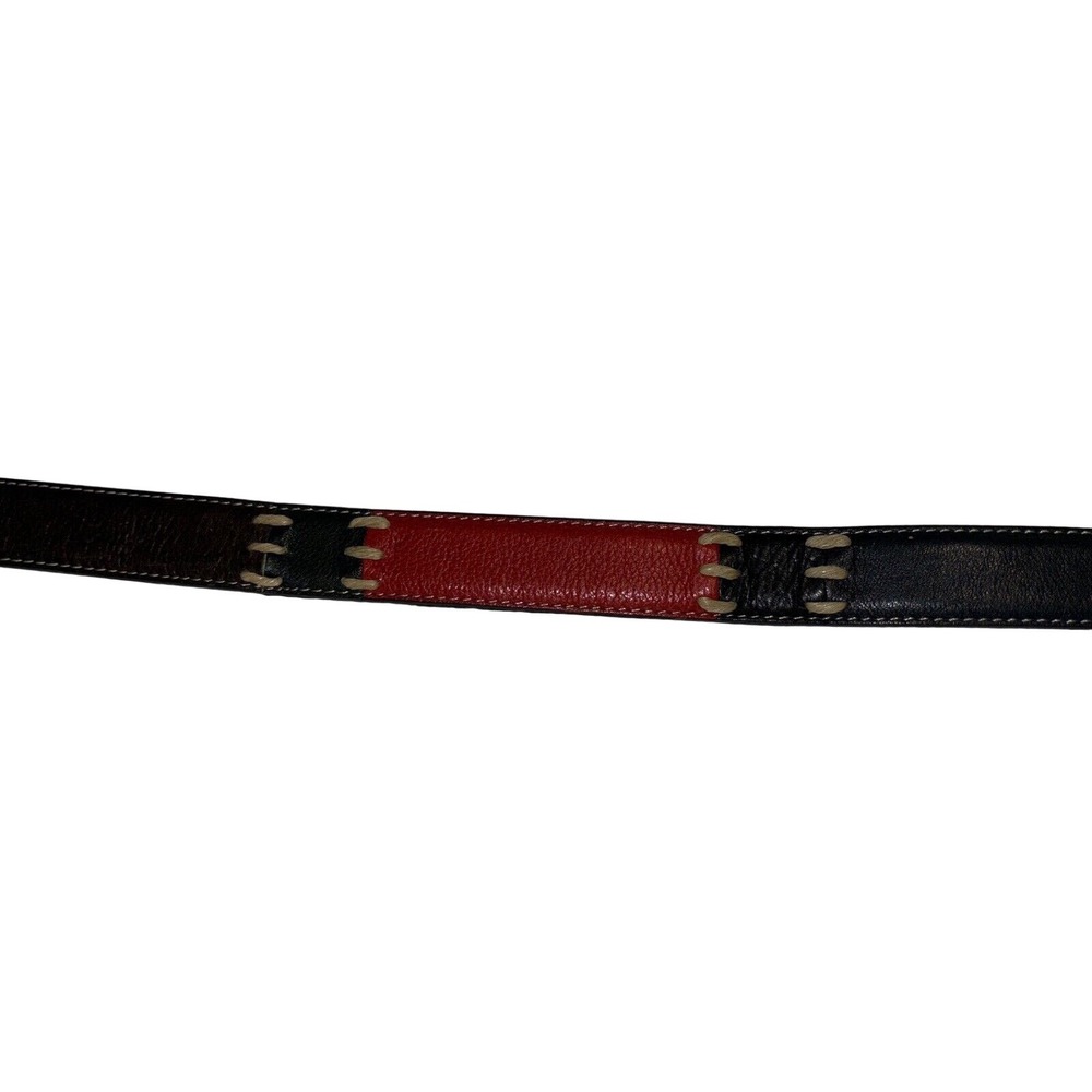 Dockers Womens Leather Belt Sz S Multi-Colored Patchwork Aztec boho biker y2k